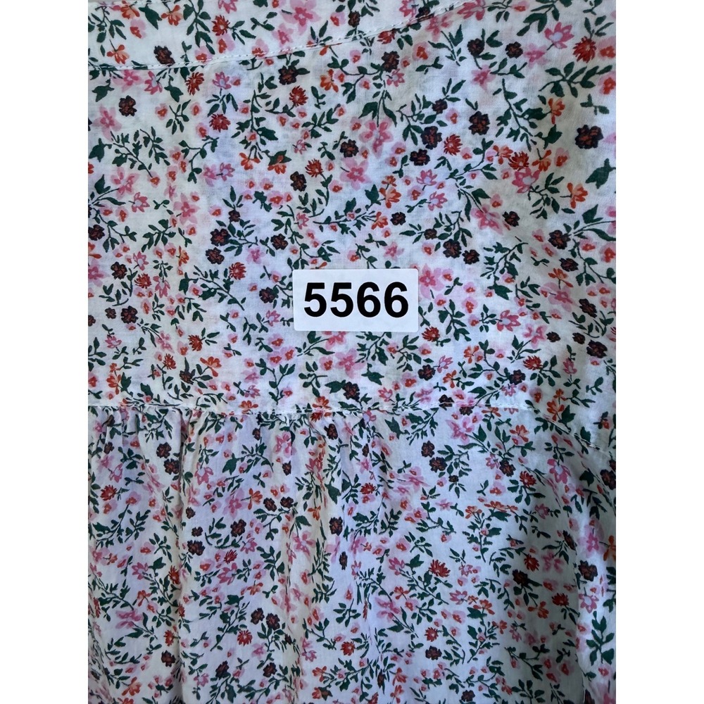 Style & Co Womens Blouse Floral Cotton White Pink 4X - Picture 6 of 8
